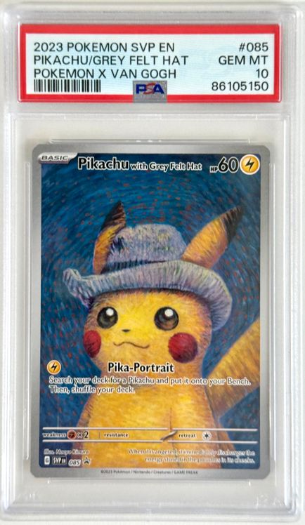 Pokemon X Van Gogh Pikachu/Grey Felt Hat PSA 10
