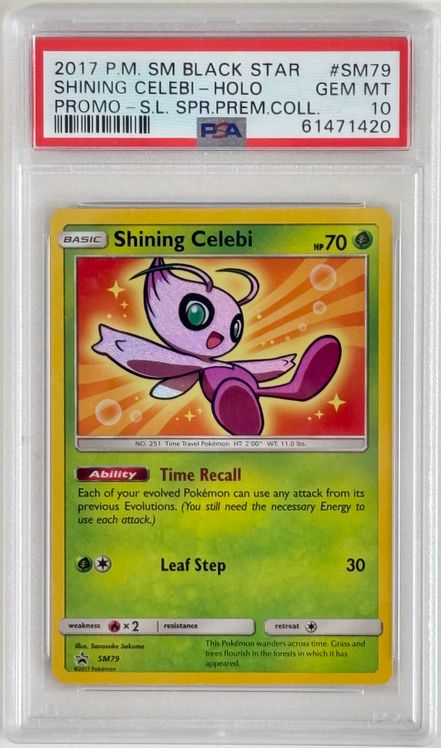 SM Black Star Shining Celebi PSA 10