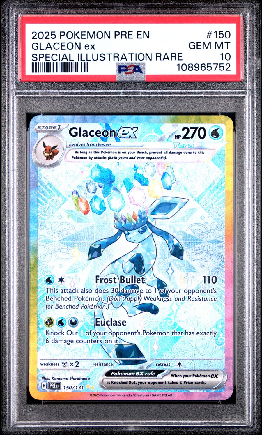 Pokemon PRE EN Glaceon ex PSA 10