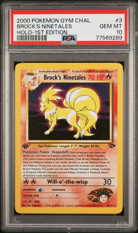 Pokemon Gym Chal. Brock's Ninetales PSA 10