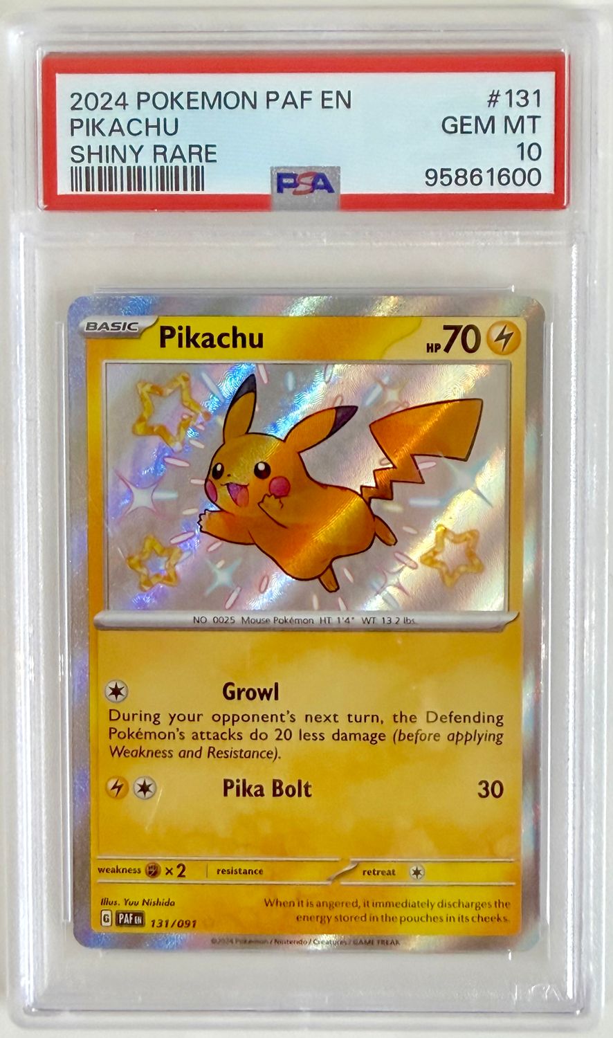 Paldean Fates Pikachu PSA 10